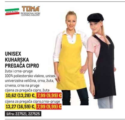 UNISEX KUHARSKA PREGAČA CIPRO