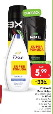Proizvodi Dove ili Axe