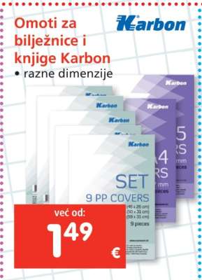 Omoti za bilježnice i knjige Karbon