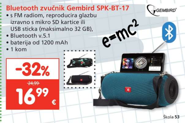 Bluetooth zvučnik Gembird SPK-BT-17