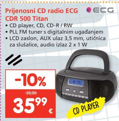 Prijenosni CD radio ECG CDR 500 Titan