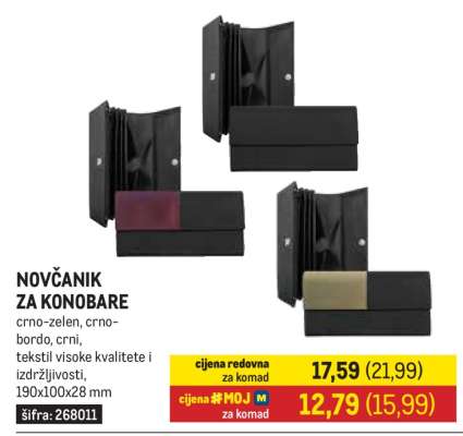 NOVČANIK ZA KONOBARE