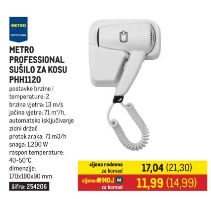 METRO PROFESSIONAL SUŠILO ZA KOSU PHH1120