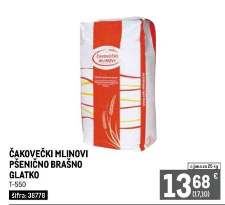 ČAKOVEČKI MLINOVI PŠENIČNO BRAŠNO GLATKO
