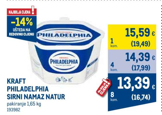 KRAFT PHILADELPHIA SIRNI NAMAZ NATUR