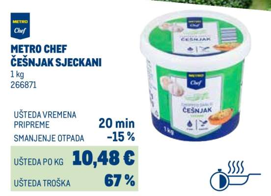 METRO CHEF ČEŠNJAK SJECKANI