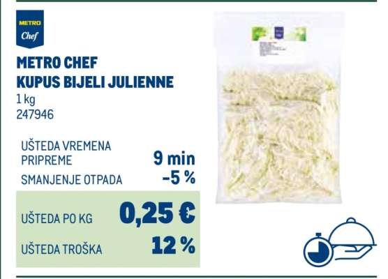 METRO CHEF KUPUS BIJELI JULIENNE