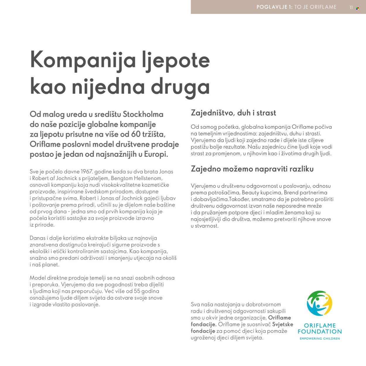Leták Oriflame. Strana 11