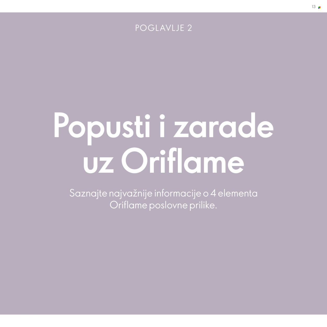 Leták Oriflame. Strana 13