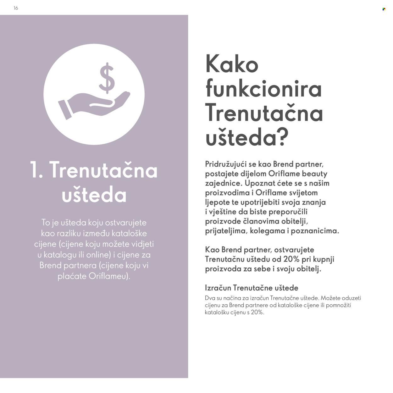 Leták Oriflame. Strana 16