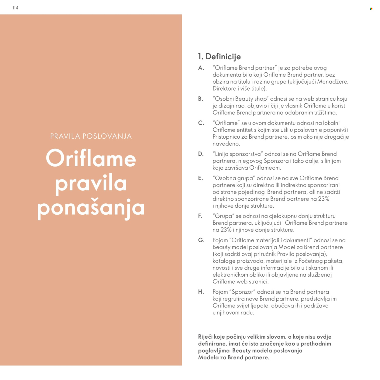 Leták Oriflame. Strana 114
