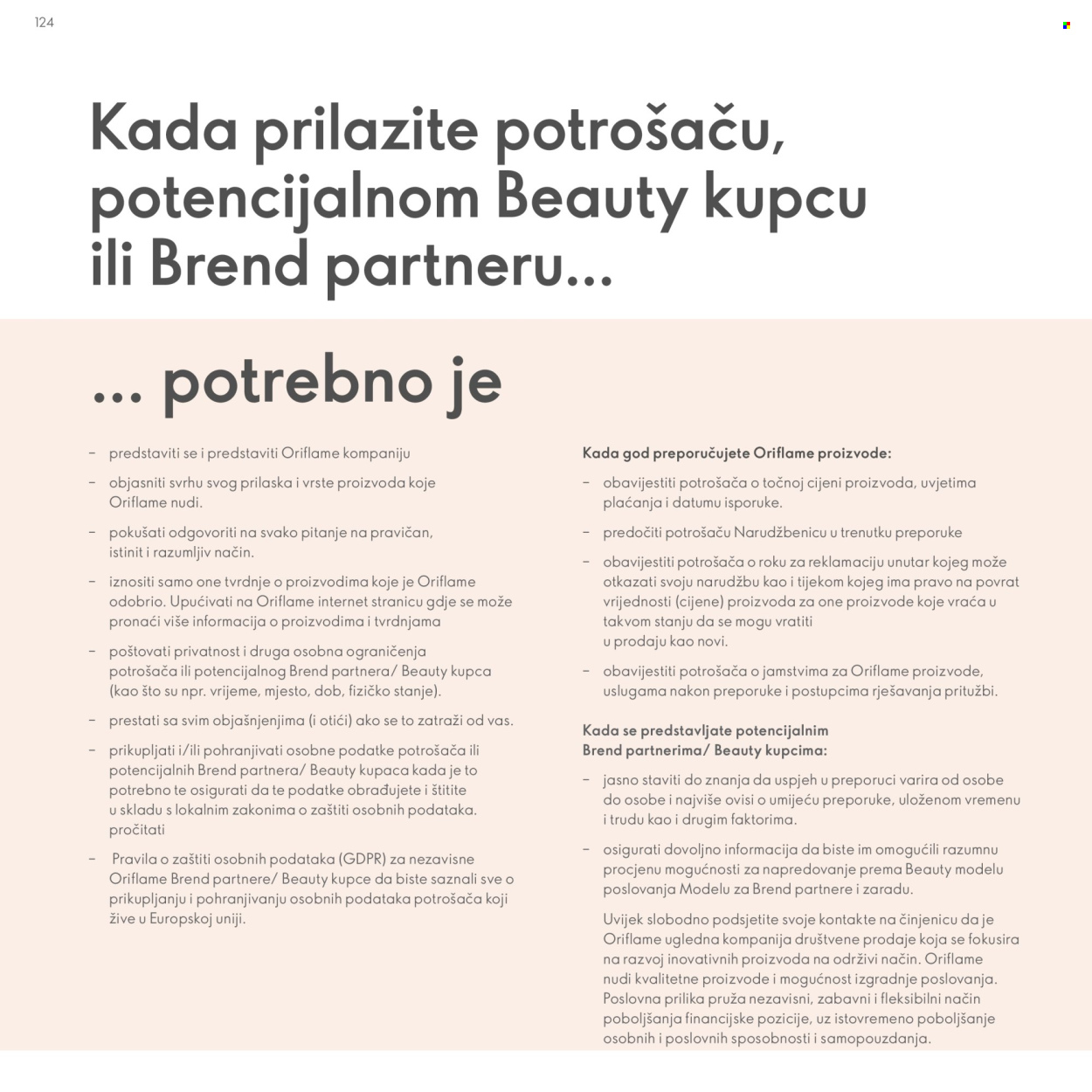 Leták Oriflame. Strana 124