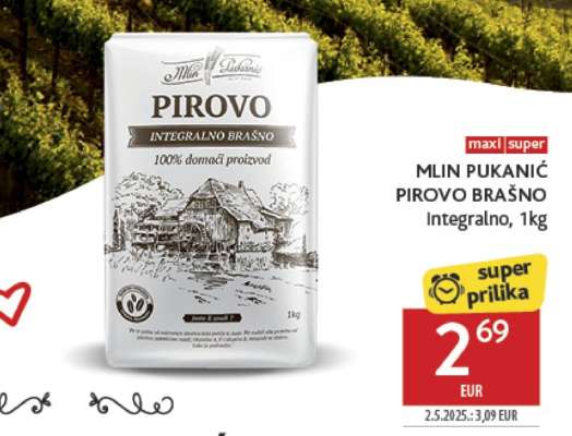 MLIN PUKANIĆ PIROVO BRAŠNO Integralno, 1kg