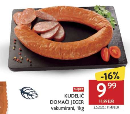 KUDELIĆ DOMAĆI JEGER vakumirani, 1kg