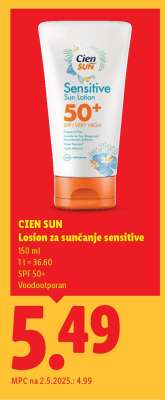 CIEN SUN Losion za sunčanje sensitive