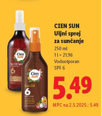 CIEN SUN Uljni sprej za sunčanje