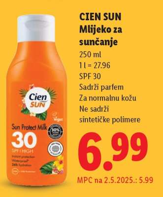 CIEN SUN Mlijeko za sunčanje