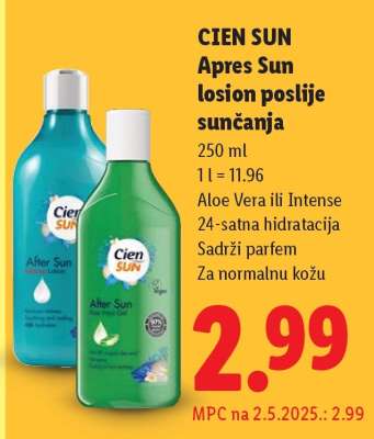 CIEN SUN Apres Sun losion poslije sunčanja