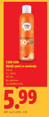 Cien Sun Dječji sprej za sunčanje