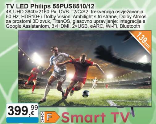 TV LED Philips 55PUS8510/12