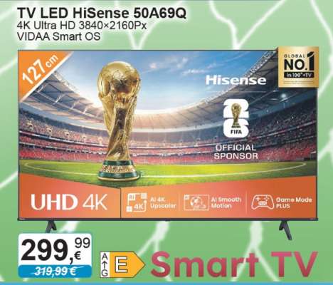 TV LED HiSense 50A69Q