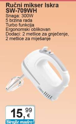 Ruční mikser Iskra SW-709WH