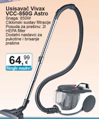 Usisavač Vivax VCC-850G Astro