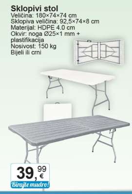 Sklopivi stol
