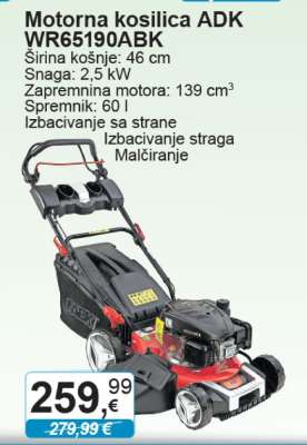 Motorna kosilica ADK WR65190ABK