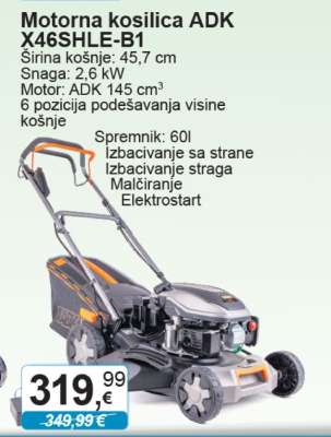 Motorna kosilica ADK X46SHLE-B1