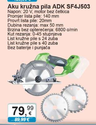 Aku kružna pila ADK SF4J503