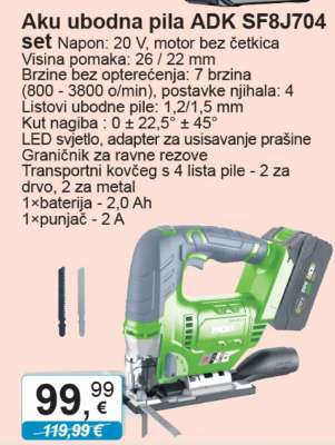 Aku ubodna pila ADK SF8J704 set