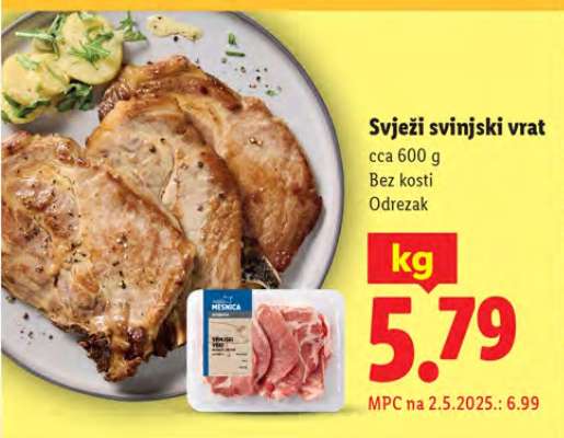 Svježi svinjski vrat