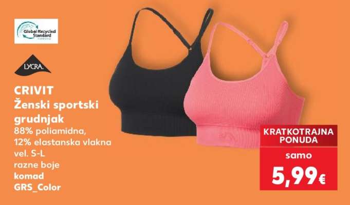 CRIVIT Ženski sportski grudnjak
