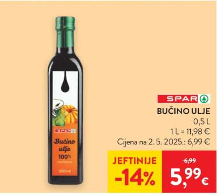 SPAR BUČINO ULJE
