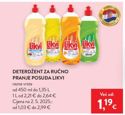 Deterdžent za ručno pranje posuđa Likvi