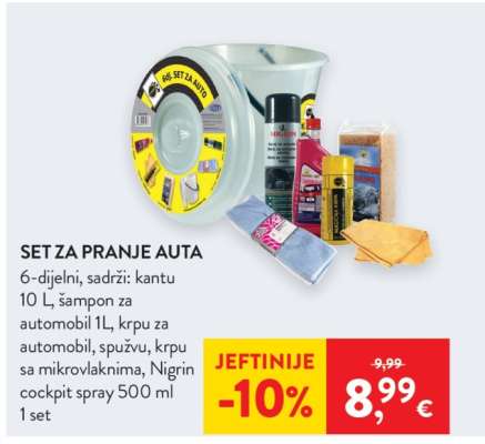 SET ZA PRANJE AUTA