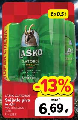 LAŠKO ZLATOROG Svijetlo pivo 6x 0,5 l