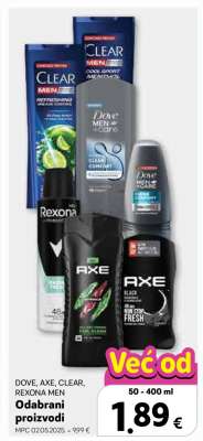DOVE, AXE, CLEAR, REXONA MEN