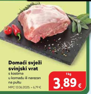 Domaći svježi svinjski vrat