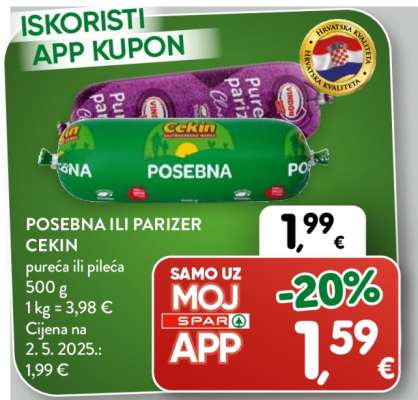 POSEBNA ILI PARIZER CEKIN
