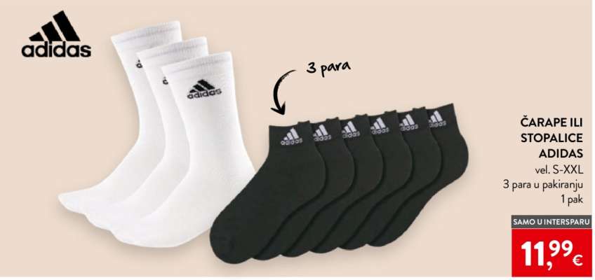 Čarape ili stopalice Adidas