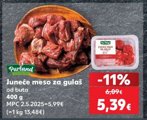 Juneće meso za gulaš,