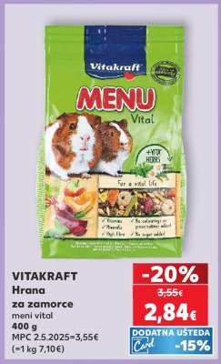 VITAKRAFT Hrana za zamorce