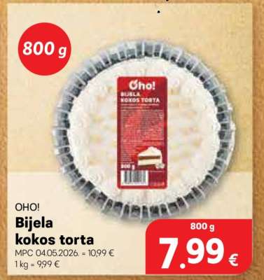 OHO! Bijela kokos torta