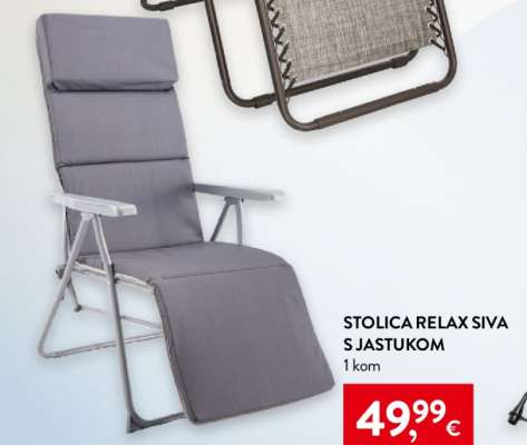 STOLICA RELAX SIVA S JASTUKOM