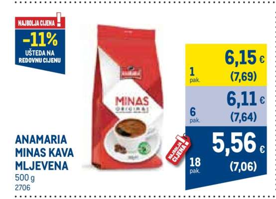 ANAMARIA MINAS KAVA mljevena