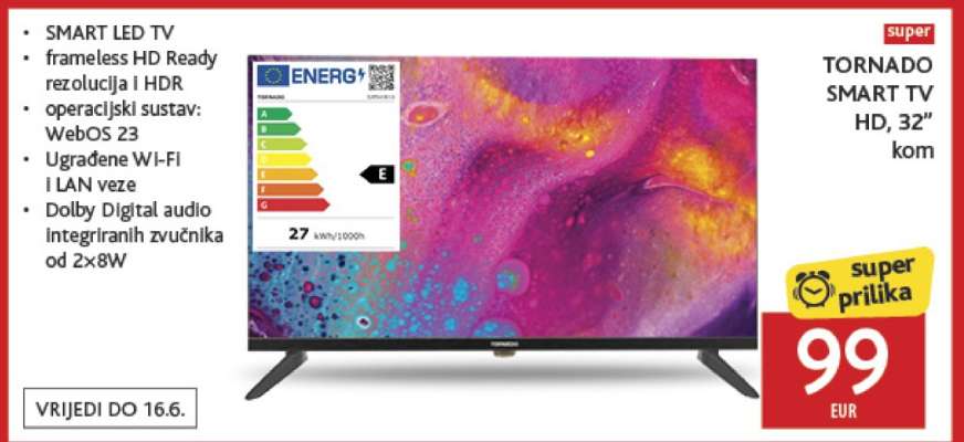 TORNADO SMART TV HD, 32" kom