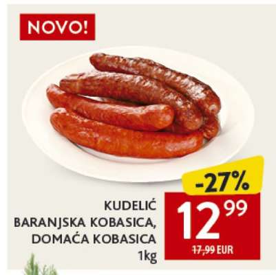 KUDELIĆ BARANJSKA KOBASICA, DOMAĆA KOBASICA
