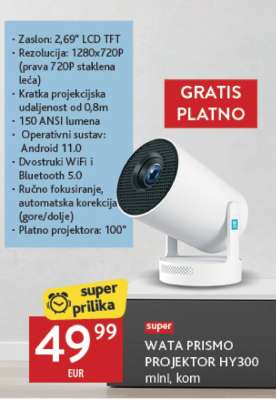 WATA PRISMO PROJEKTOR HY300 mini, kom